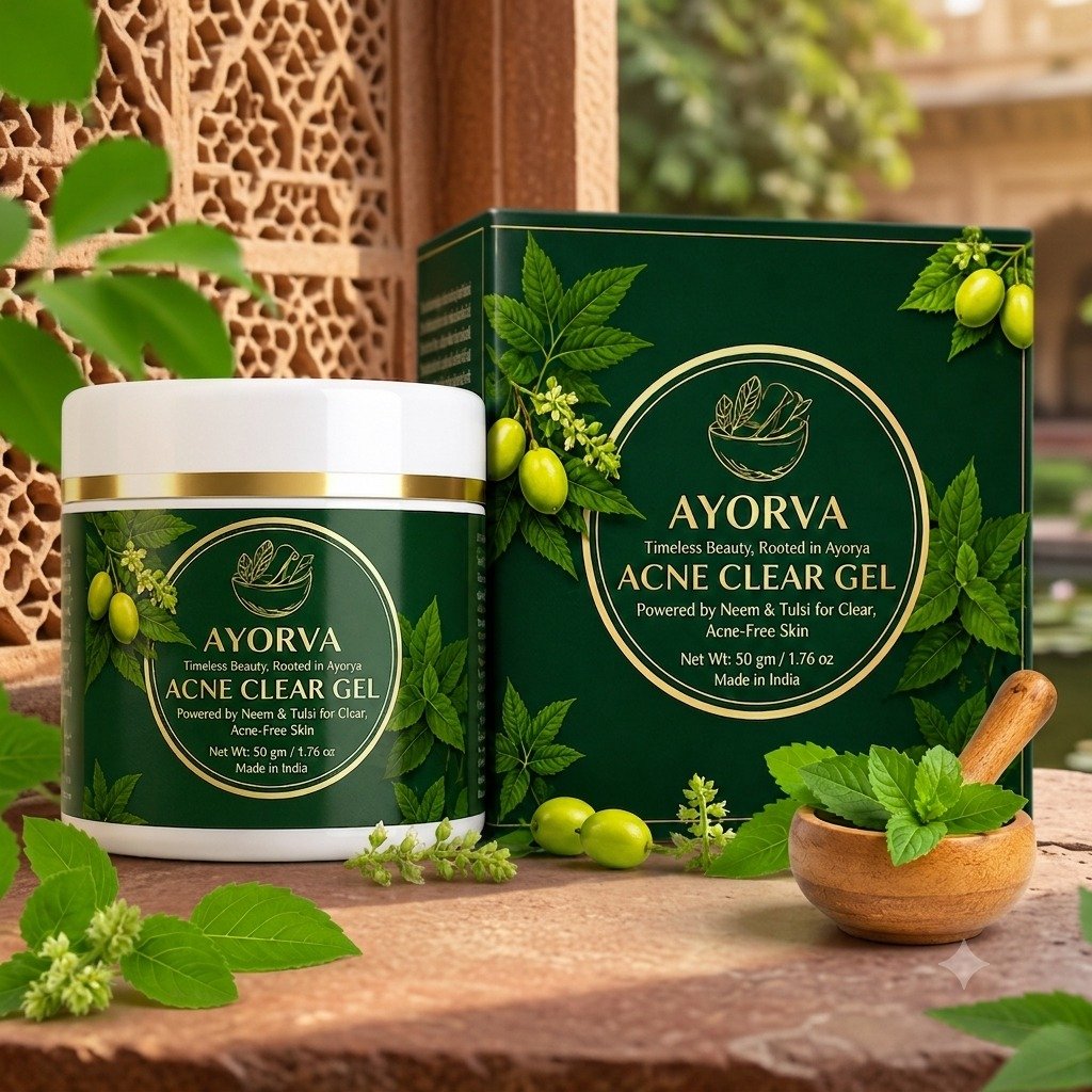 Ayorva Acne Clear Gel (Powered by Neem & Tulsi